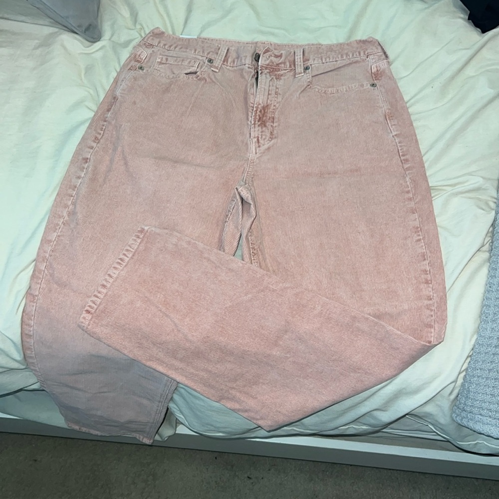 Corduroy straight pants